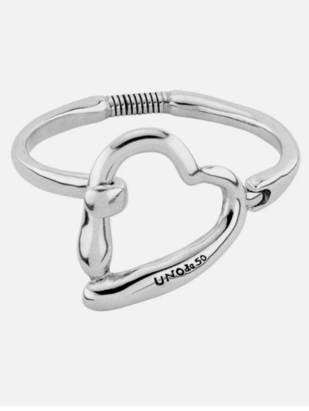 UNO de 50 Bracelet • NAILED HEART • Silver plated • Size L